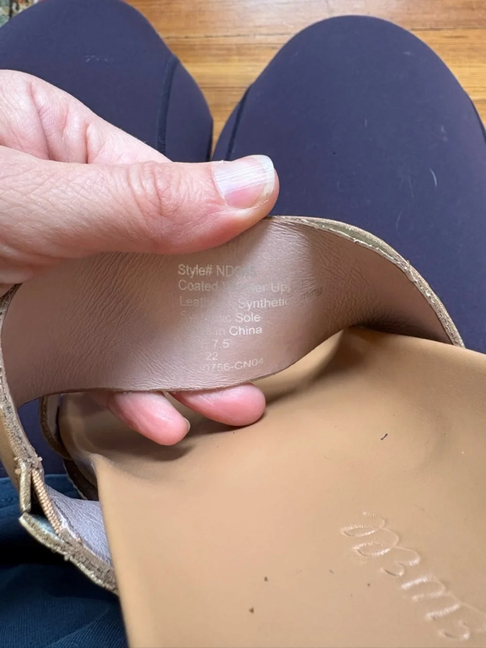 NEW Madewell | Double-Strap Slide Sandal in Tan-Cognac Leather | 7.5 - Picture 5 of 9
